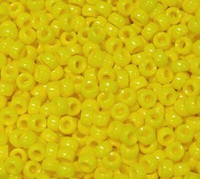 Opaque Yellow 6.5x4mm Mini Pony Beads 1,000pc. Made in USA crafts beading