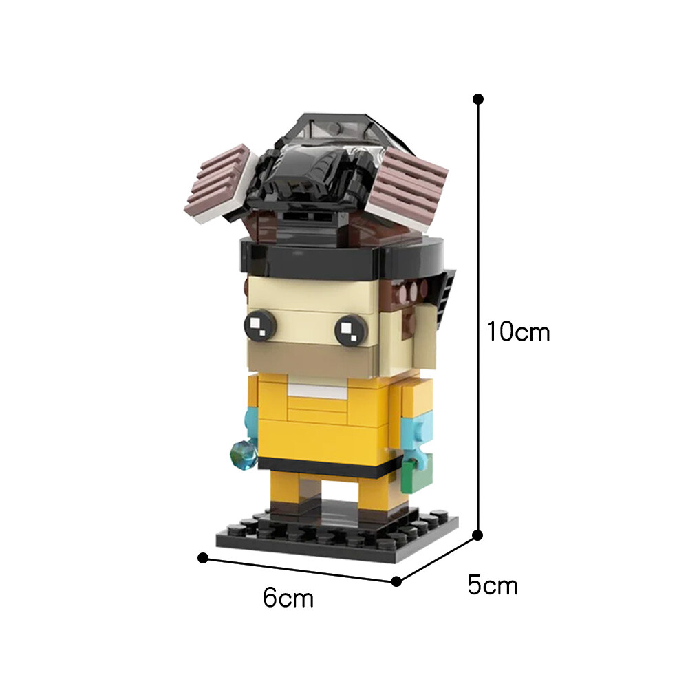 Brickz on B ロンT 白　yokosquad flexwitme C5487 B_reaking B_ad Brickheadz Wa|ter White & Jesse Pinkman