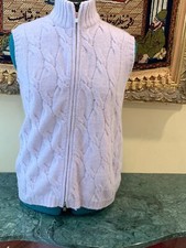 LORO PIANA 100 CABLE KNIT CASHMERE NWOT VEST UNISEX SZ 46 ZIPPER ITALY 1350.0