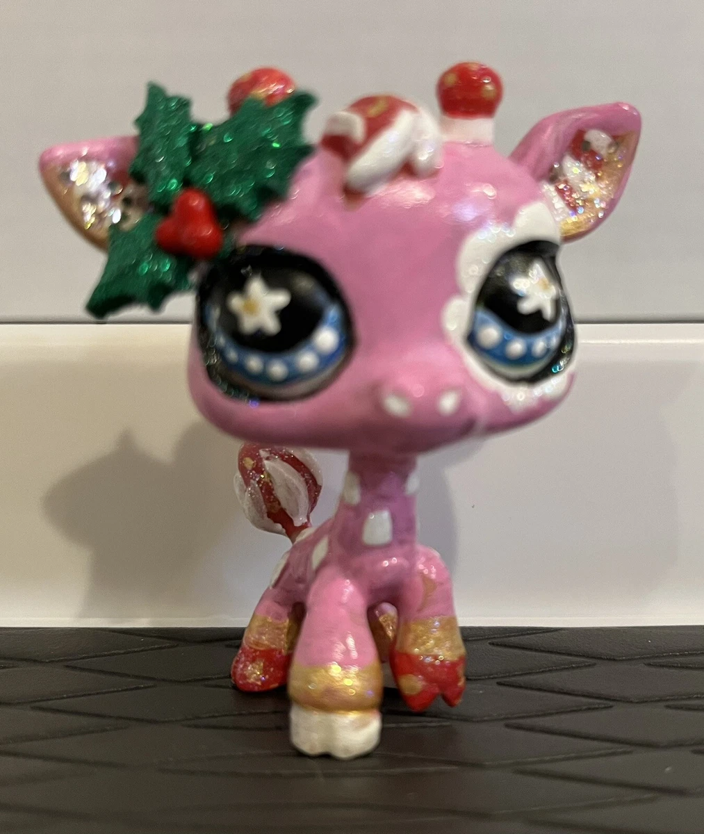 LPS Littlest Pet Shop Giraffe Christmas Haindpainted Custom