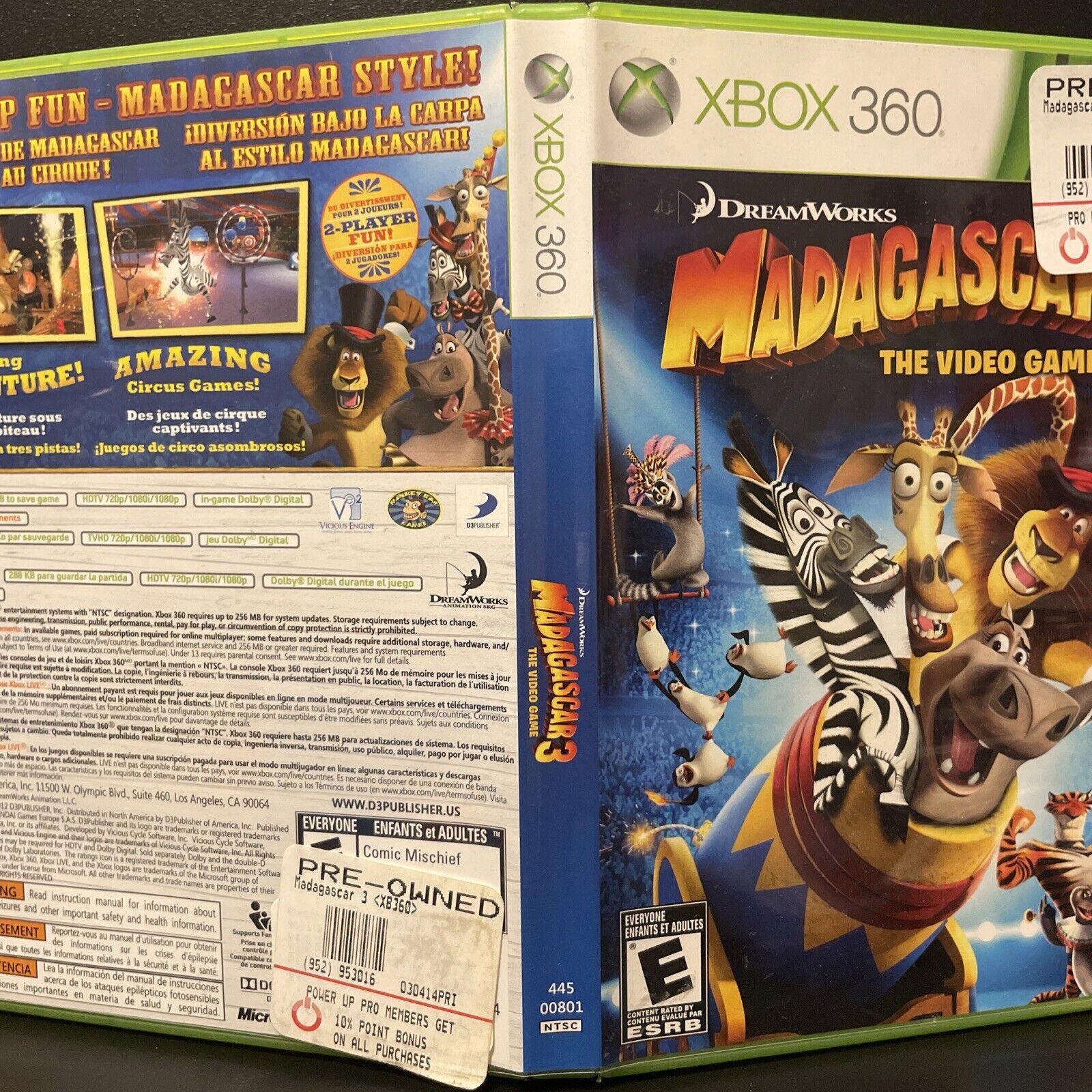 Jogo Madagascar 3 Xbox 360 Desbloqueado | Jogo de Videogame X Box 360 Usado  87455804 | enjoei