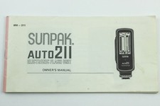 Sunpak - Auto 211 Electronic Flash - Genuine Original User Instruction - Manual