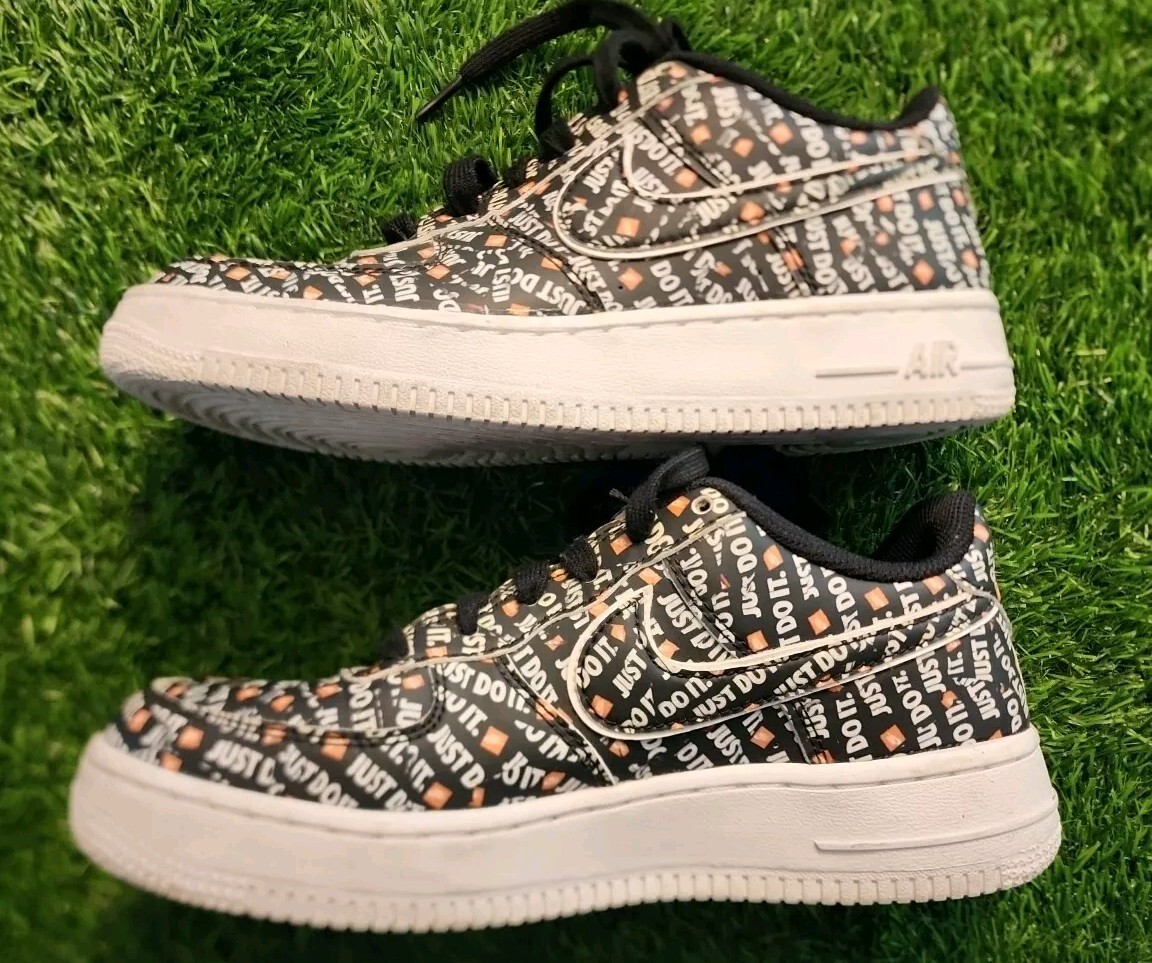 Nike Air Force 1 Low Just Do It Pack Black trainers US size 5.5