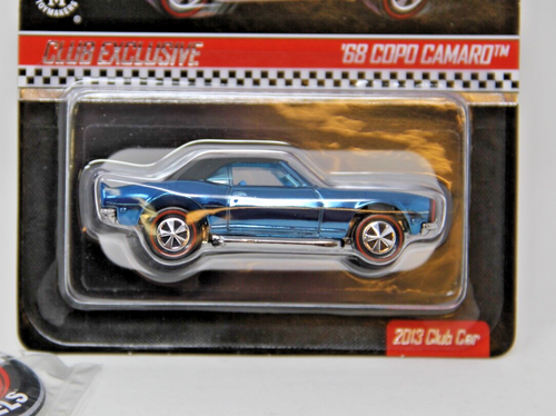Hot Wheels RLC 1968 Copo Camaro 2013 Club Car Exclusive Blue #1585/4000 W/Button - Picture 2 of 6