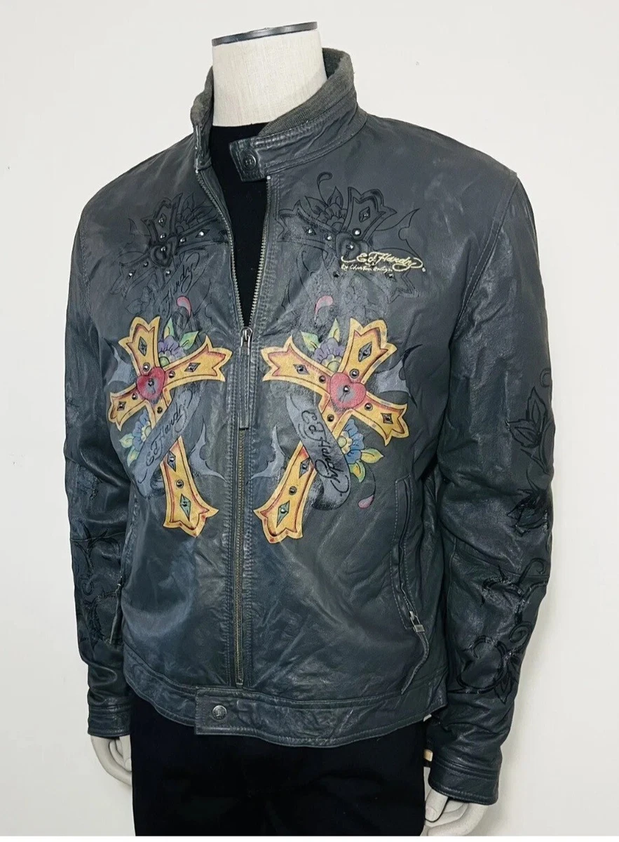 Ed Hardy Leather Outer Shell Coats, Jackets & Vests Motorcycle