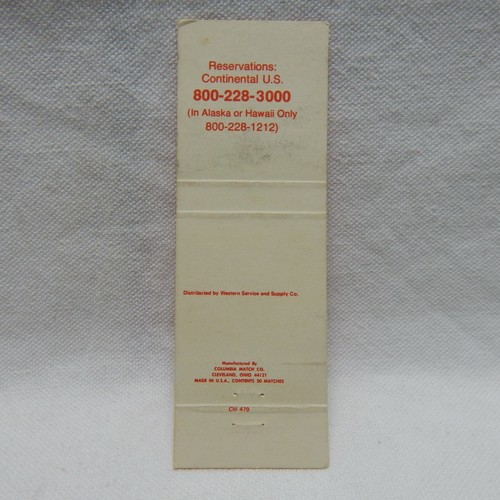 WESTERN INTERNATIONAL HOTELS, REAR STRIKE MATCHBOOK - Picture 3 of 3