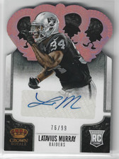 2013 Crown Royale Rookie Signatures Bronze Holofoil Latavius Murray AUTO /99