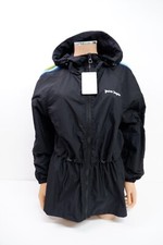 Palm Angels New Black Jakcet Mac Size Xxs Over Size Uk 6- 8 Bnwts Rainbow Track