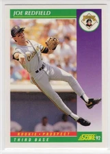 Joe Redfield 1992 Score Baseball Base Rookie Prospect #412 Pittsburgh Pirates
