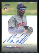 2023 Topps Stadium Club Marcus Wilson On Card Auto Boston Red Sox #SCBA-MW