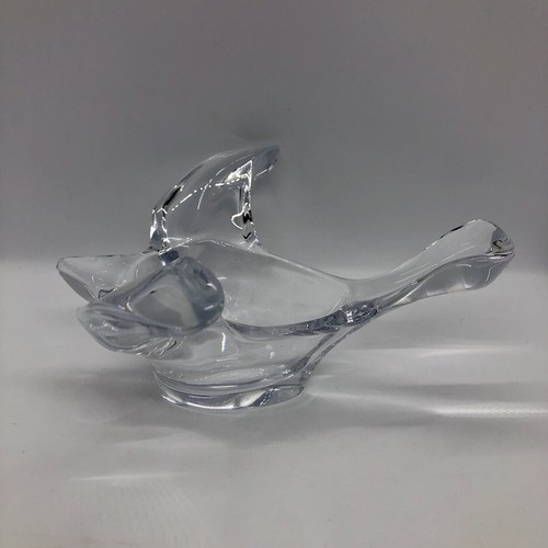 VINTAGE Clear Glass Flying Bird Dove Swallow CANDY BOWL Dish Figurine ART - Picture 4 of 9