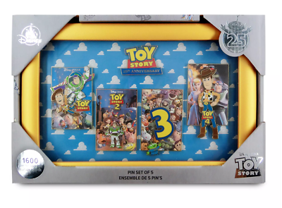 Disney Store Pixar Toy Story 25th Anniversary Pin Set Limited