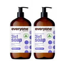 Everyone 3-in-1 Soap, Shampoo, Body Wash, & Bubble Bath, Lavender & Aloe 32 oz