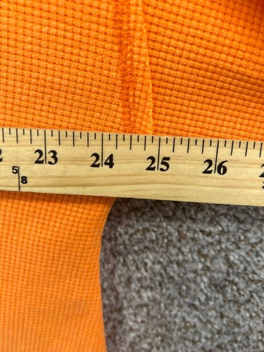 New In Orange Shacket Shirt Jacket Button Up Waffle Knit Raw Hem Women's Size L - Picture 7 of 10