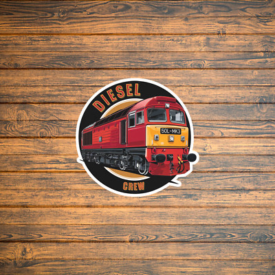 Vintage Diesel Train Crew Sticker - Classic Locomotive Railroad Decal ...