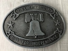 Vintage Liberty Bell Belt Buckle 1776 Ring For Independence 2.5x3.75