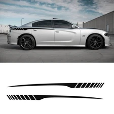Black Sport Racing Rear Panel Stripes Decal Sticker For Dodge Charger 2011-2023