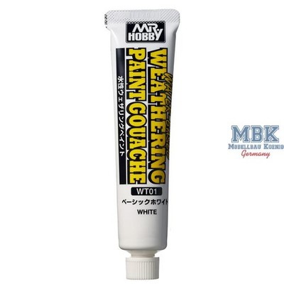 GUNZE GSWT01 Waterbased Weathering Paint Gouache Basic White