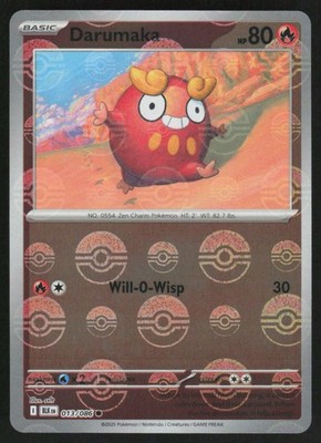 Darumaka 013/086 Poke Ball: Black Bolt Pokemon TCG Near Mint