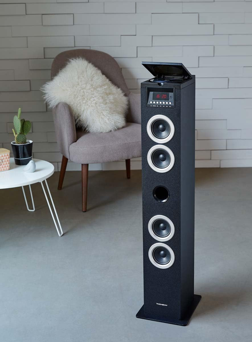Bigben Interactive DS120CD Torre Multimediale, Nero, Moderno - 3