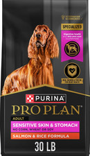 Purina Pro Plan Sensitive Skin, Stomach Salmon and Rice Formula Dog Food, 30 lbs