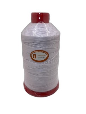 UV Resistant Bonded Polyester Sewing Thread for Upholstery, Tex 70, White 