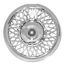 New Set Of 4 15 Inch Chrome Laced Design Aftermarket Wheel Covers New Set Of 4 15 Inch Chrome Laced Design Aftermarket Wheel Covers