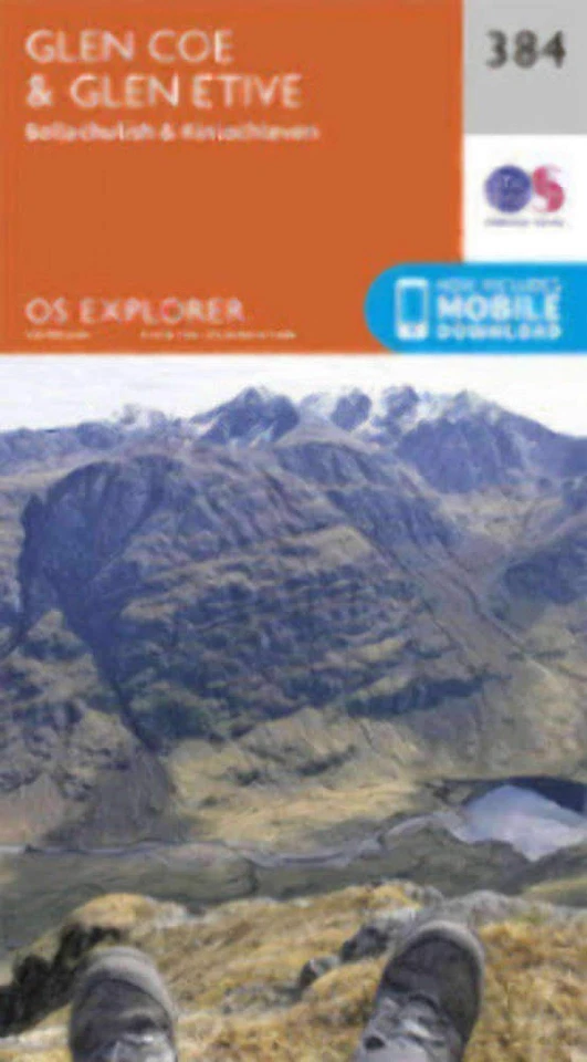Glen Coe Explorer Map 384 Ordnance Survey
