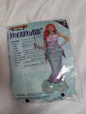 Mermaid Costume Girls Size 5-7 Years Princess Dress Wig Accessories Halloween