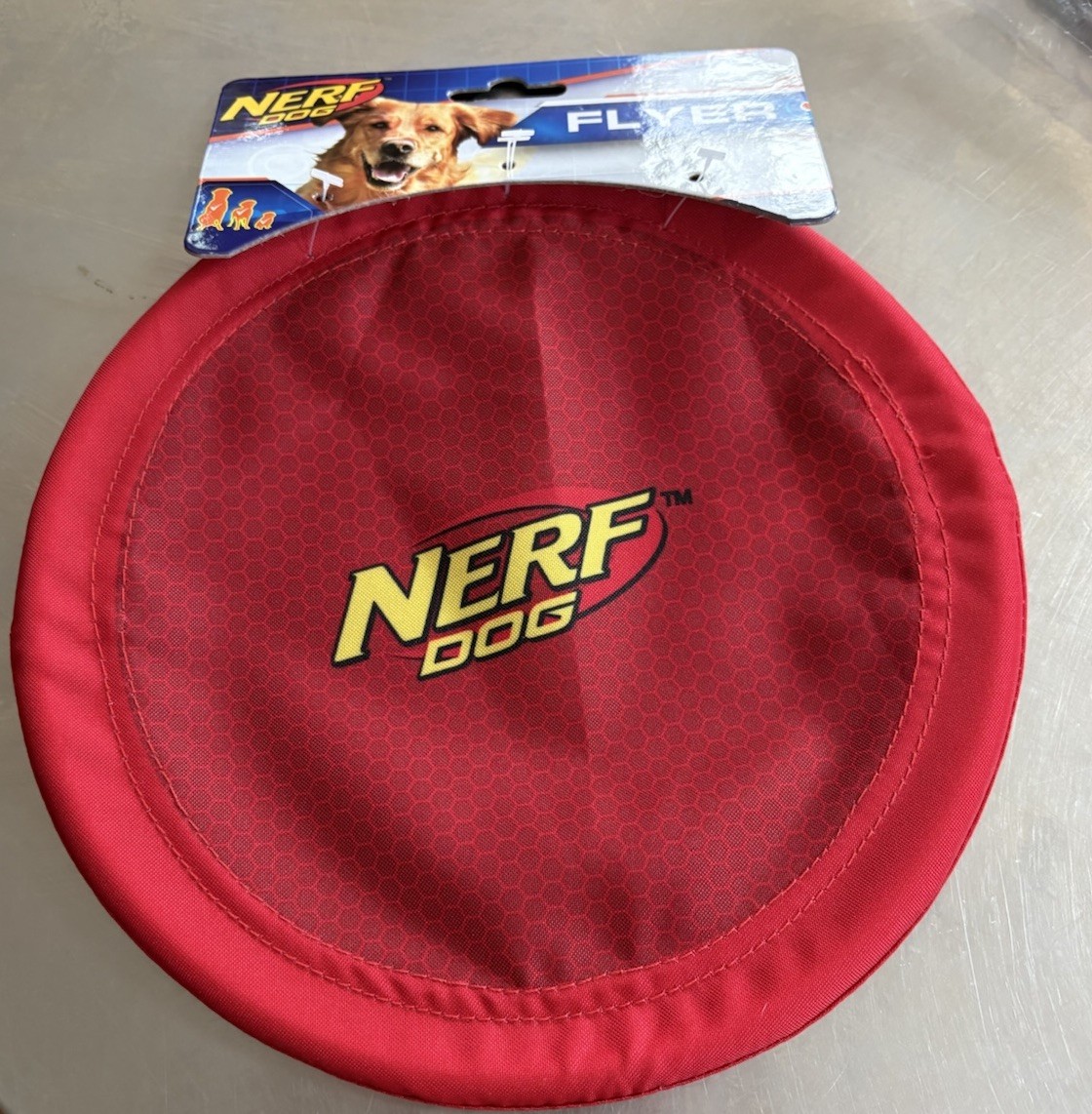 Nerf Dog Nylon Flyer Dog Toy Frisbee Lightweight Durable and