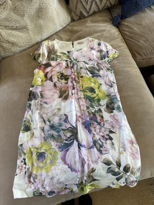 Phase Eight Linen Dress Floral Wedding Guest Beach Holiday Dress Size 10 |  eBay UK
