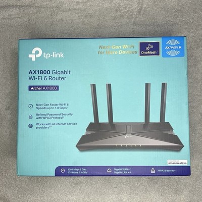 TP-Link Archer AX1800 Wi-Fi 6 Gigabit Router - 1201 Mbps 5Ghz - 574Mbps 2.4Ghz