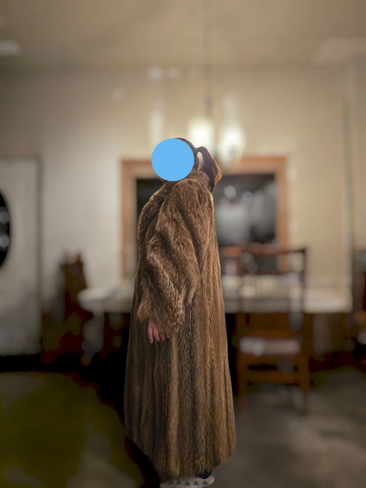 Abrigo de piel Dasco vintage hasta el suelo para mujer Foto 4 de 4