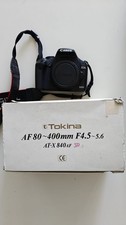 Appareil Canon EOS 500D avec objectif Tokina 80-400mm F4.5-5.6 AT-X 840AF SD
