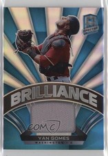 2021 Panini Spectra Brilliance Materials Neon Blue Prizm /50 Yan Gomes 0t2