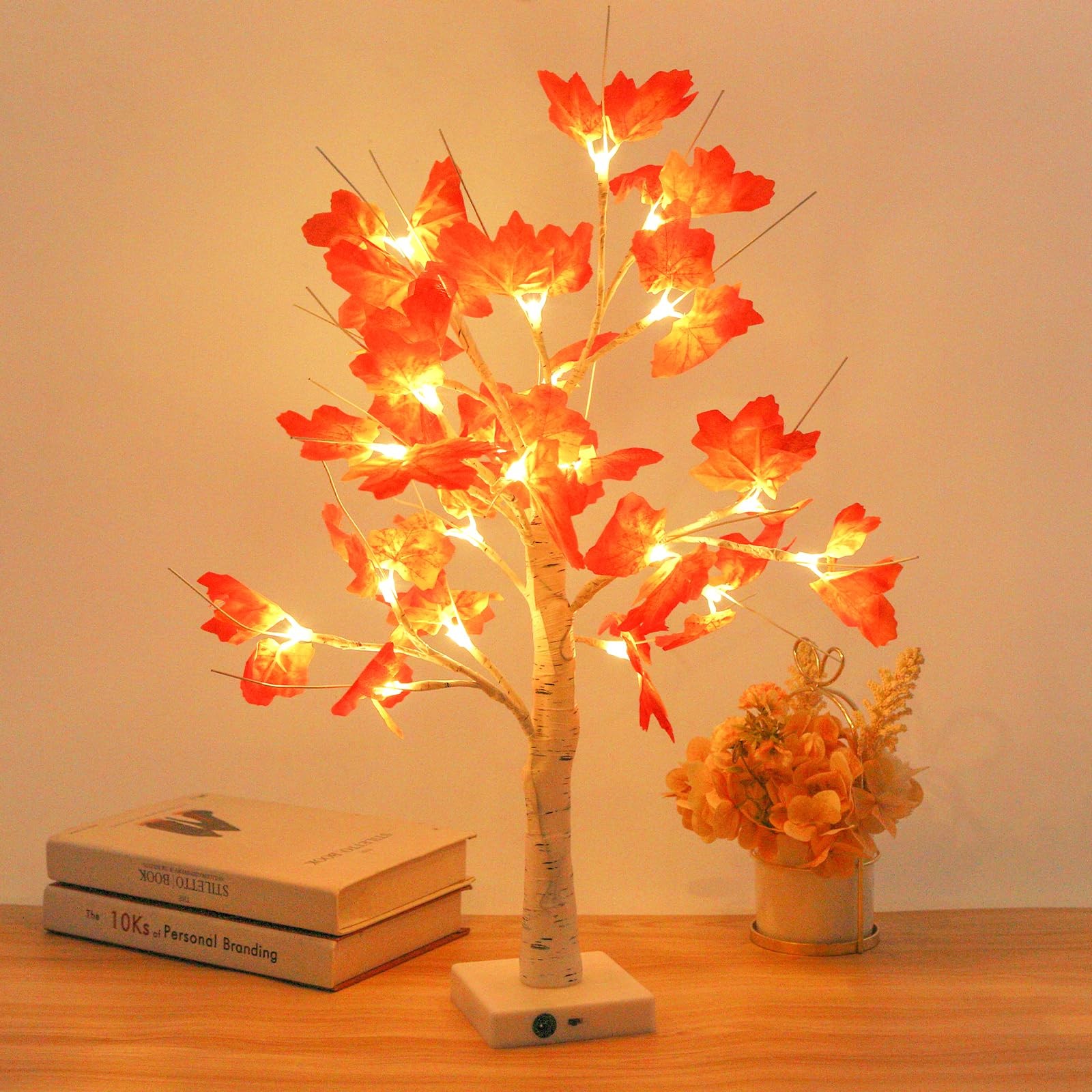 Arbre lumineux érable 24 LED pour décoration de table cocooning