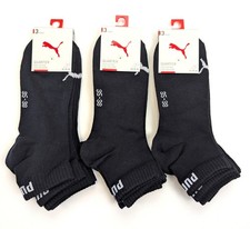 NEU - 9 Paar PUMA Quarter Plain Socken - Gr. 35-38 - schwarz - Sportsocken - TOP