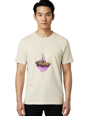 Floating-Island-1 Mens Graphic Tee, 100% Cotton, Casual Summer Wear