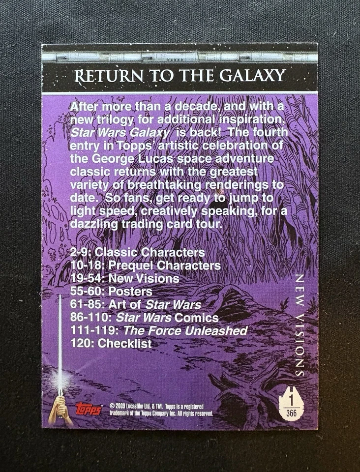 2009 Topps Star Wars Galaxy Series 4 #1 New Visions Return to the Galaxy - Image 3 of 4