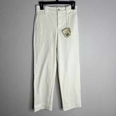 Faherty Women s Pants Size 00 Coastline Stretch Chino Straight Sandy White NWT