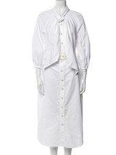 Zimmermann Espionage Bow Belter Shirtdress White Size 1