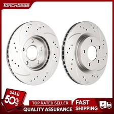 2x Front Drilled Rotors For Nissan Rogue Select 2014-2015 Sentra 2007-2012 31512