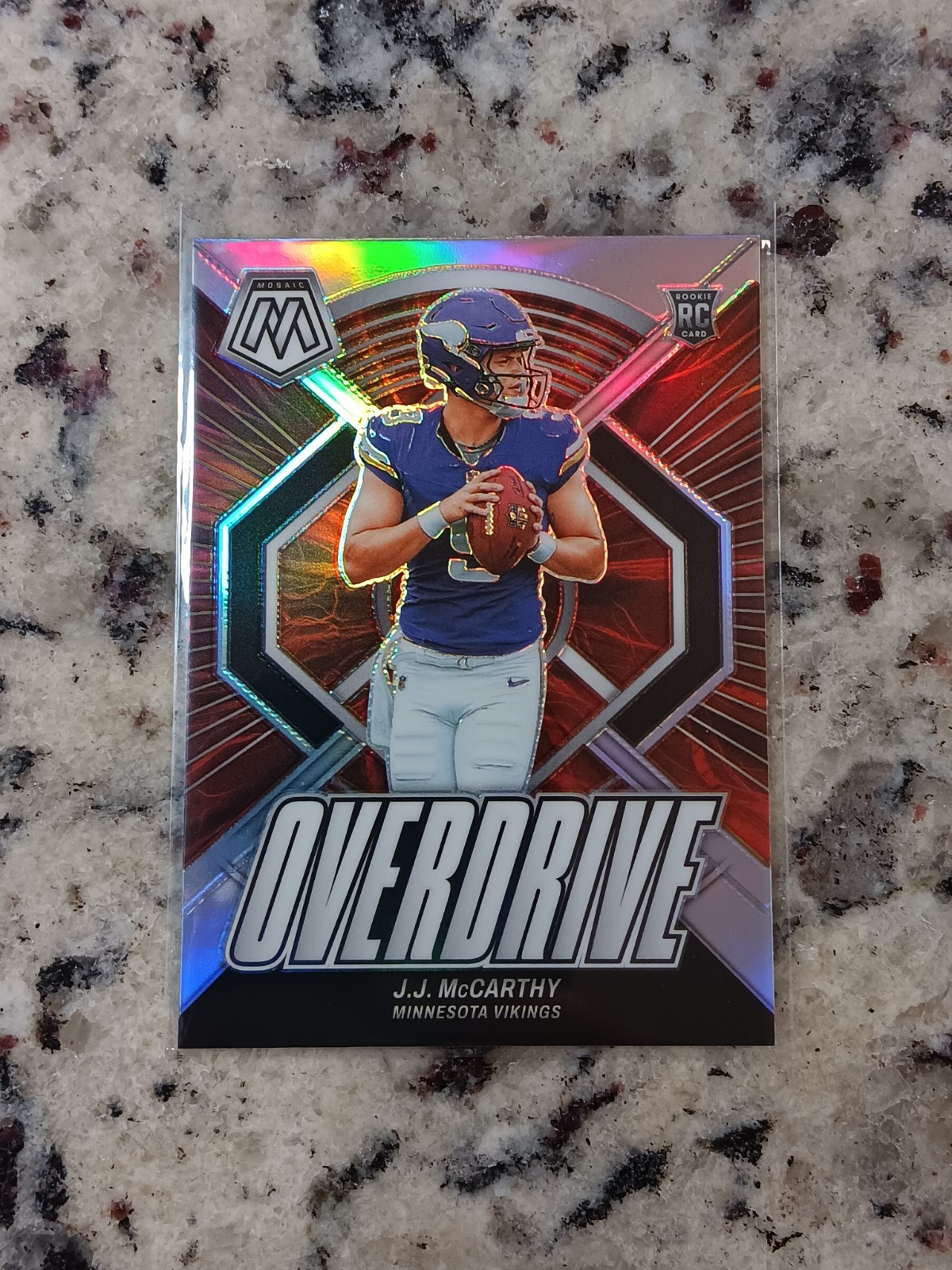 2024 Panini Mosaic Silver Prizm Overdrive JJ MCCARTHY Rookie RC Vikings