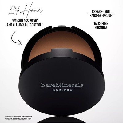 bareMinerals BAREPRO Matte Powder Foundation in Medium Deep 45 Neutral - NIB