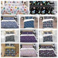 3D Space Planet Astronaut Rocket Pattern Quilt Cover Duvet Cover Comforter set