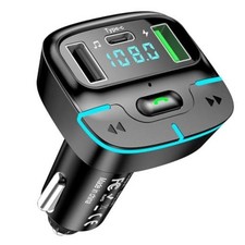 Bluetooth Car Adapter - Wireless Radio Adapter USB C Car Charger MP3 FM