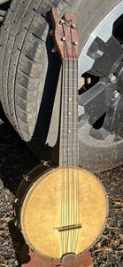 Vintage Antique 1920s Globe Brand Banjouke Banjolele Ready To Play