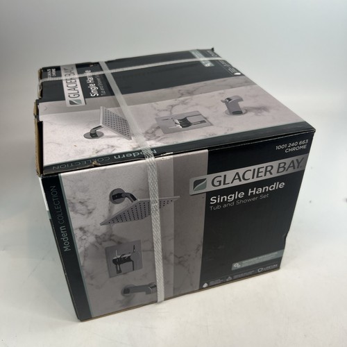 Glacier Bay Modern Tub & Shower Faucet Chrome 1-Spray 1-Handle 1.8GPM - Picture 4 of 4