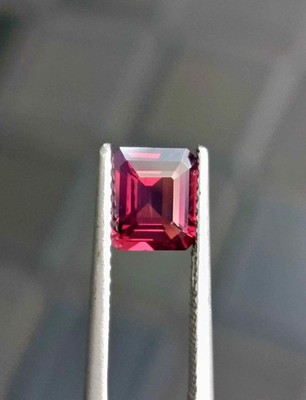 Natural Red Spinel 1.50  VS Perfect Emerald Cut Loose Gemstone Burma