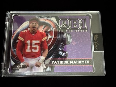 Patrick Mahomes 2023 Wild Card QB1 On The Clock Purple Foil SP #4/5 Chiefs Rare